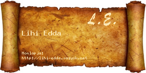 Lihi Edda névjegykártya
